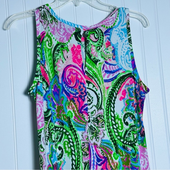 MSK Vibrant Paisley Maxi Dress Sleeveless multicolored  Size M Casual unlined - Picture 7 of 10
